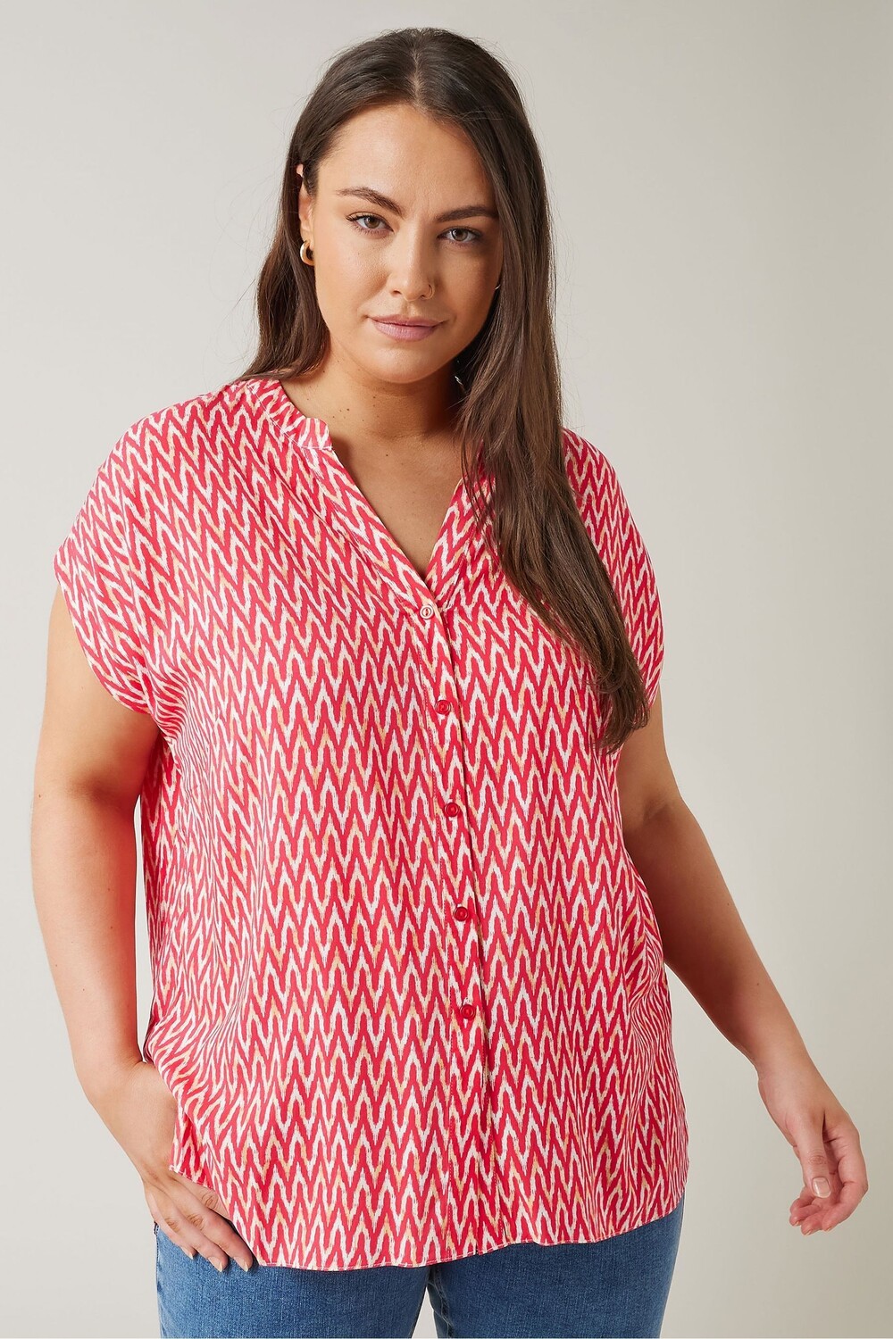 Блузка с зигзагообразным узором Evans, красный
Блузка с зигзагообразным узором Evans, красный
