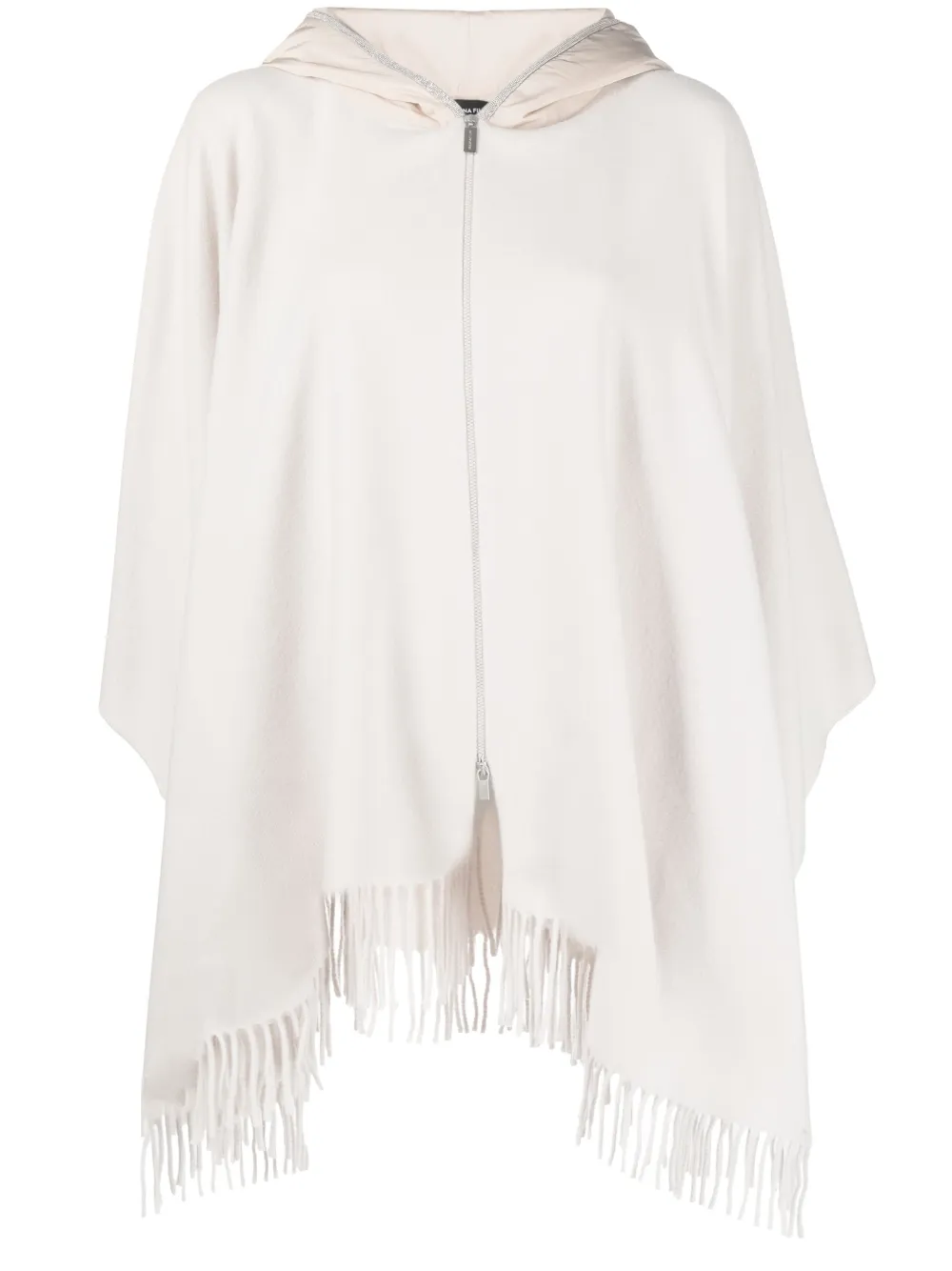 Пончо с длинными рукавами и бахромой Fabiana Filippi, серый
Пончо с длинными рукавами и бахромой Fabiana Filippi, серый