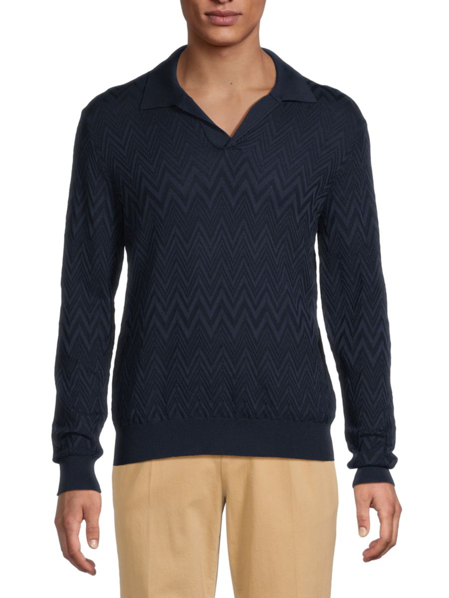 Поло с воротником-стойкой Джонни M Missoni, синий
Поло с воротником-стойкой Джонни M Missoni, синий