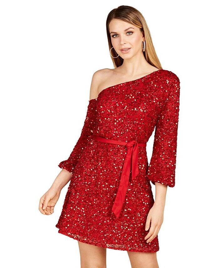 Женское коктейльное платье на одно плечо Lara, красный
Женское коктейльное платье на одно плечо Lara, красный