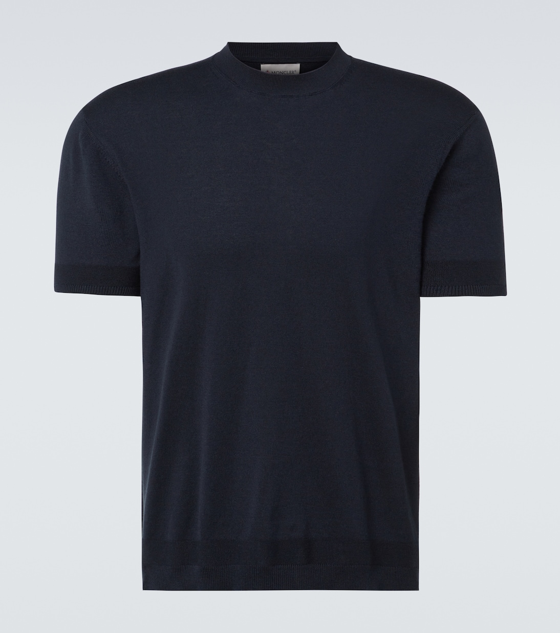 Шёлковая и хлопковая футболка Moncler, темно-синий
Шёлковая и хлопковая футболка Moncler, темно-синий