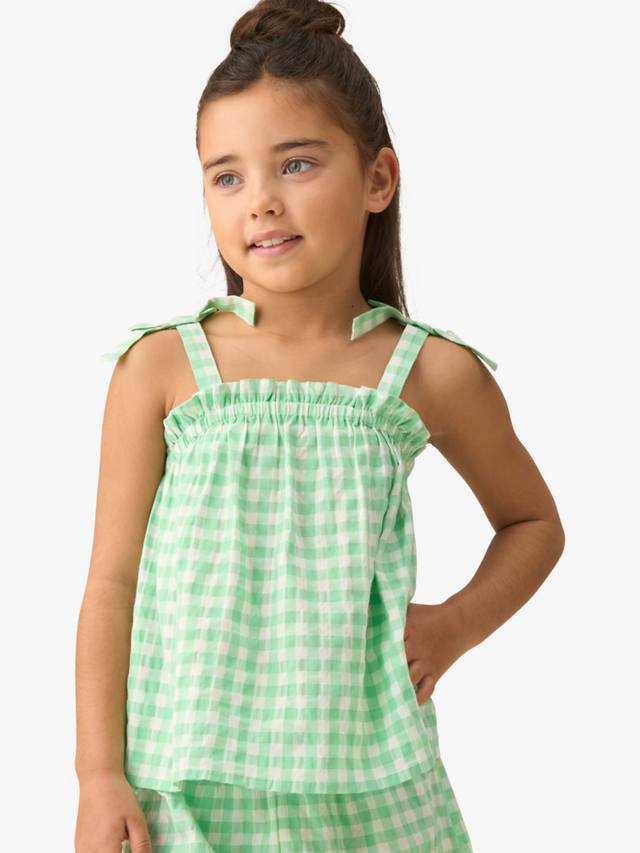 Детский топ с присборенной кокеткой из ткани в клетку пике Angel & Rocket, Green/White
Детский топ с присборенной кокеткой из ткани в клетку пике Angel & Rocket, Green/White