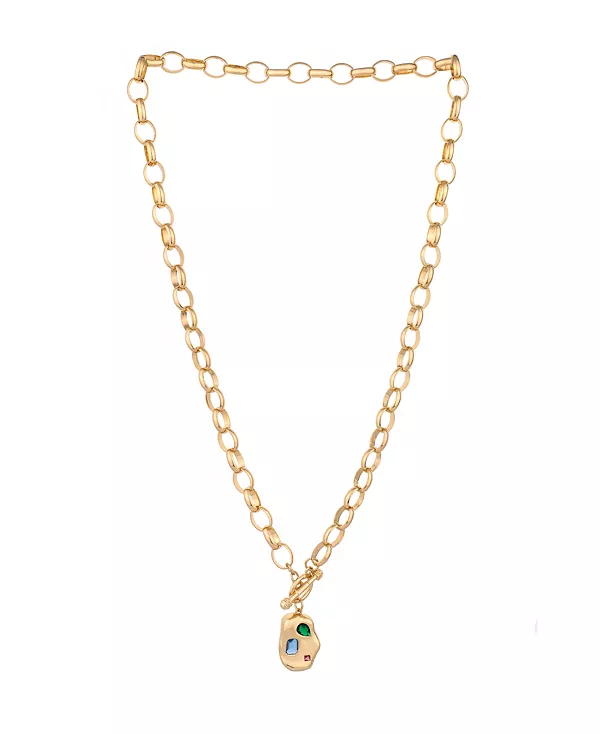 Радужное ожерелье с подвеской-самородком, покрытое 18-каратным золотом Ettika, gold
Радужное ожерелье с подвеской-самородком, покрытое 18-каратным золотом Ettika, gold