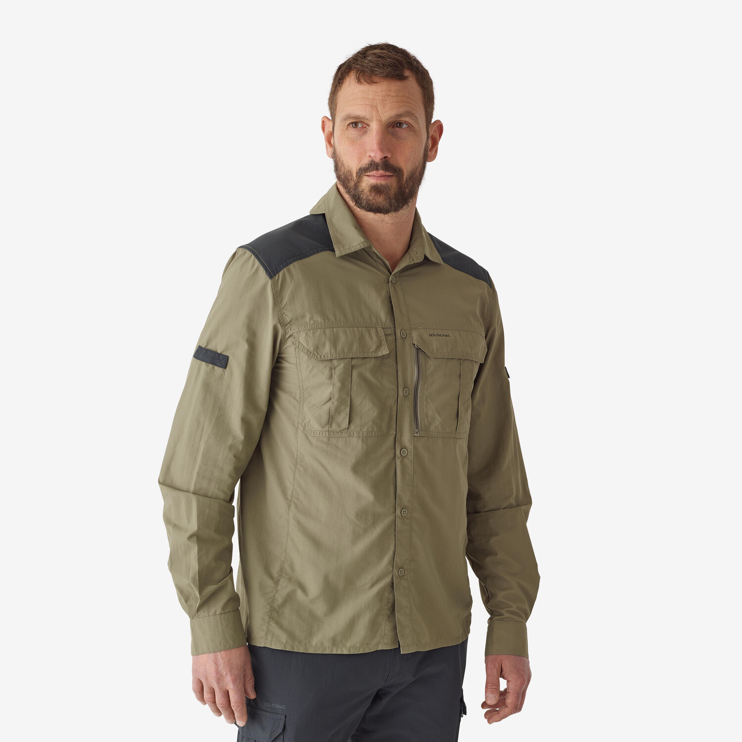 ЛЕГКАЯ ДЫШАЩАЯ РУБАШКА С ДЛИННЫМИ РУКАВАМИ 520 ЗЕЛЕНАЯ Solognac 
ЛЕГКАЯ ДЫШАЩАЯ РУБАШКА С ДЛИННЫМИ РУКАВАМИ 520 ЗЕЛЕНАЯ Solognac