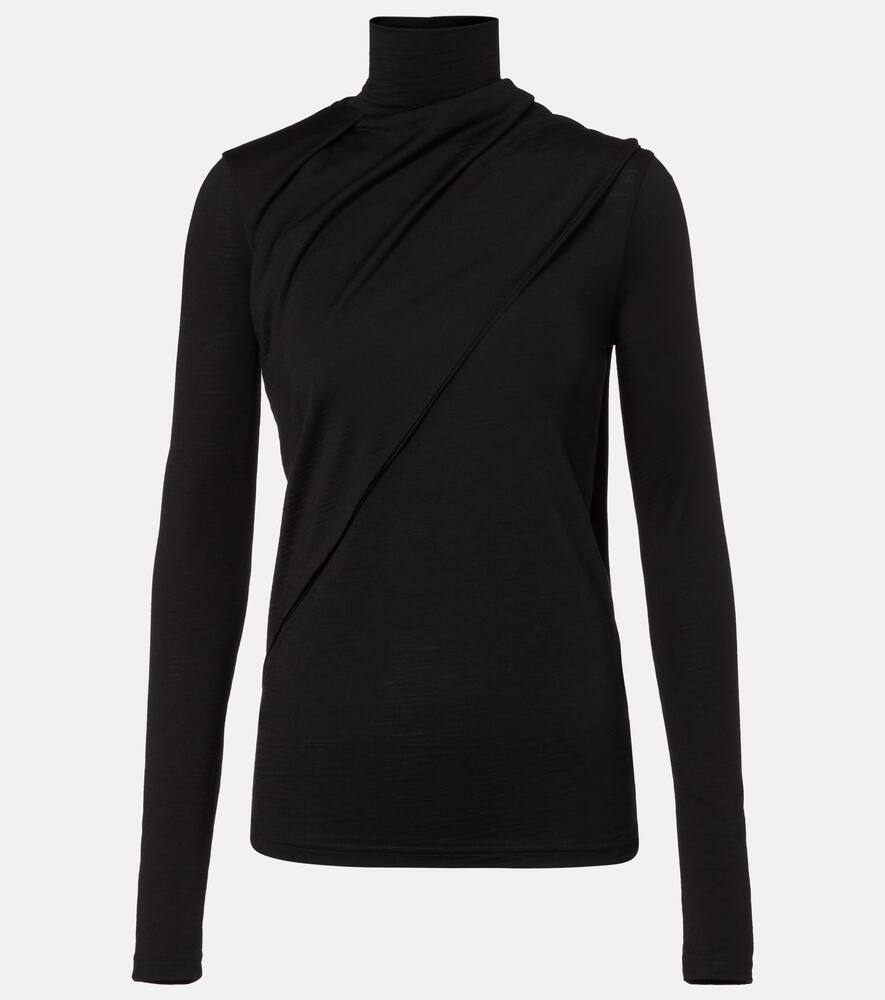 Топ из шерстяного джерси с деталью-шарфом Róhe, Black
Топ из шерстяного джерси с деталью-шарфом Róhe, Black