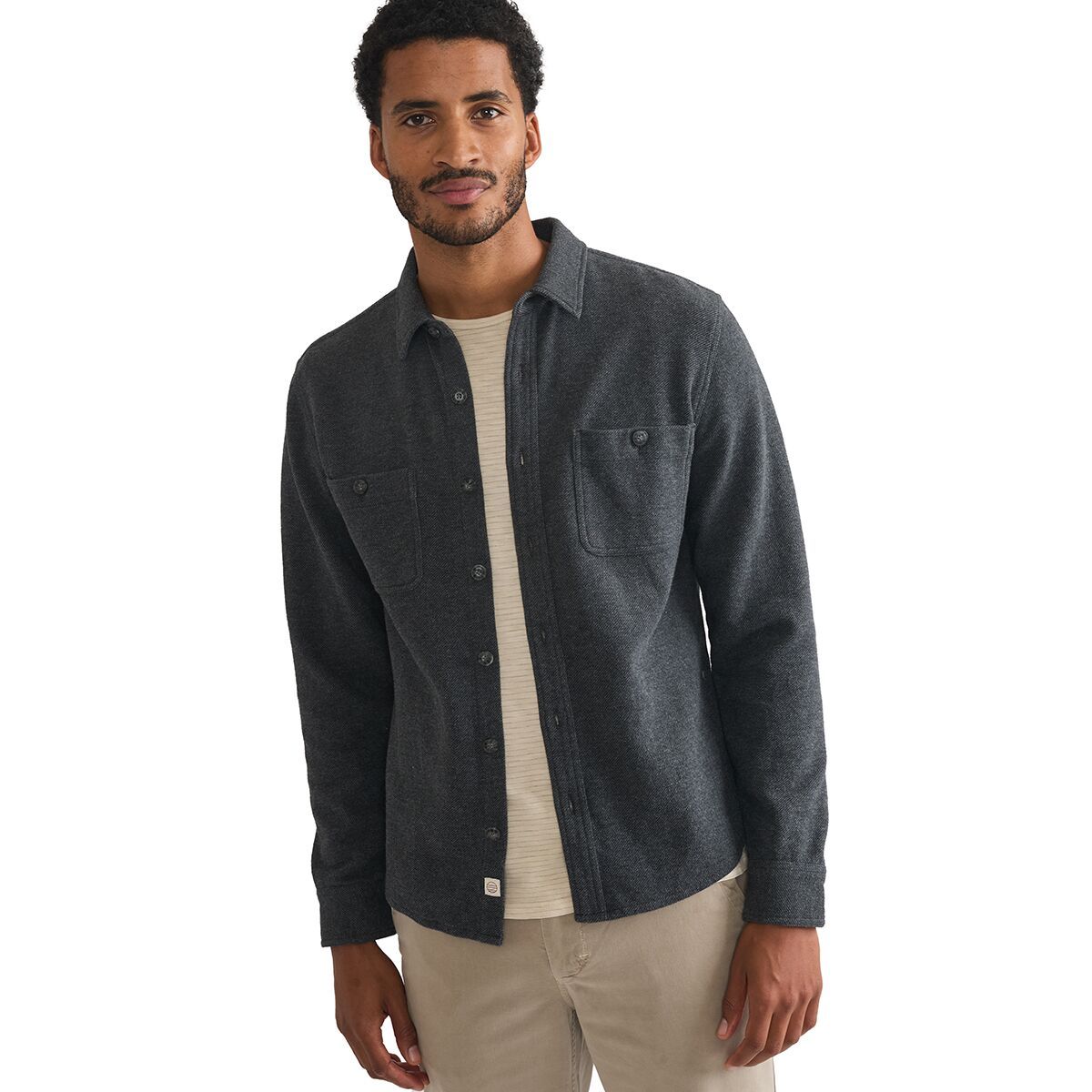 Растягивающаяся твидовая однотонная рубашка-оверсайз Marine Layer, серый
Растягивающаяся твидовая однотонная рубашка-оверсайз Marine Layer, серый