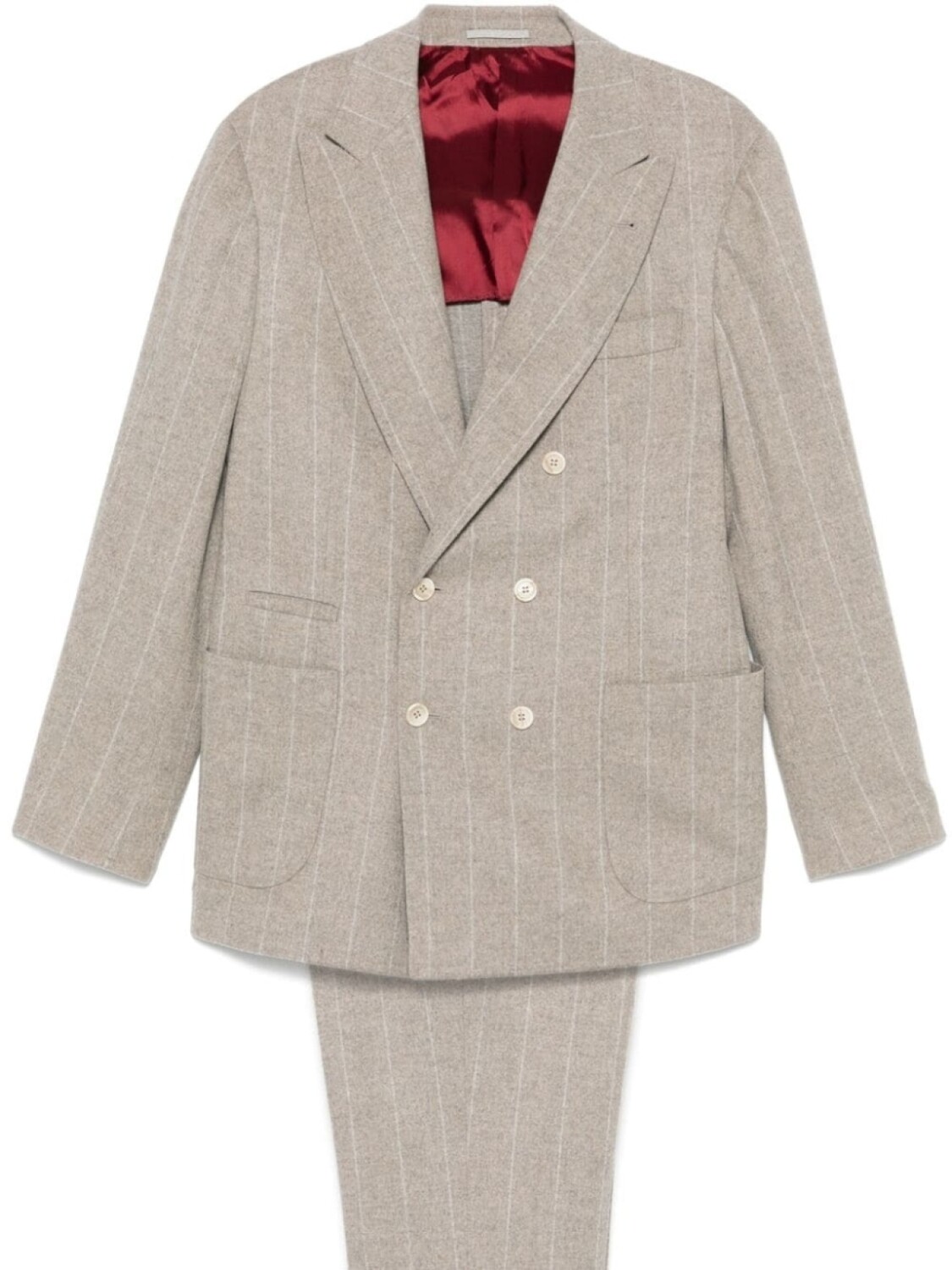 Brunello Cucinelli костюм в тонкую полоску, серый
Brunello Cucinelli костюм в тонкую полоску, серый