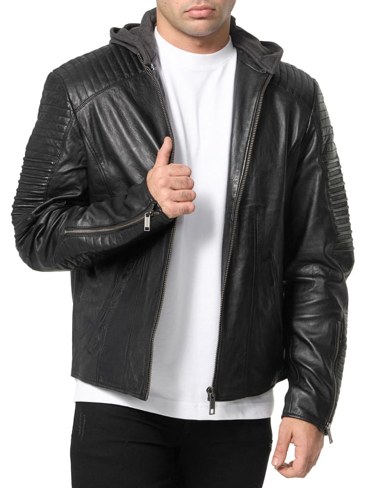 Кожаная куртка Tazzio, черный 
Кожаная куртка Tazzio, черный