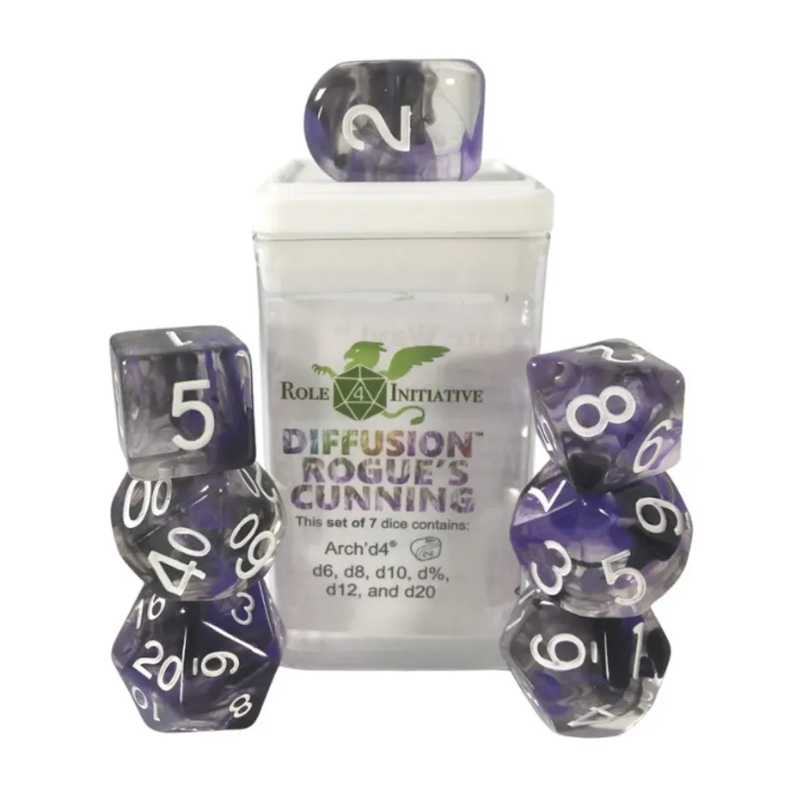 Набор Diffusion Poly — Rogue's Cunning с цифрами (7), Class & Creature Dice - Poly Sets
Набор Diffusion Poly — Rogue's Cunning с цифрами (7), Class & Creature Dice - Poly Sets