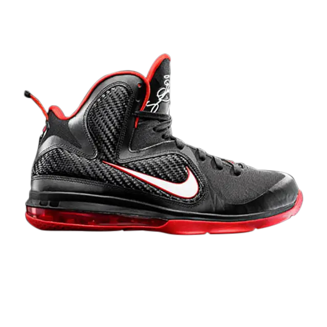 Кроссовки Nike LeBron 9 'Black White Red', черный 
Кроссовки Nike LeBron 9 'Black White Red', черный