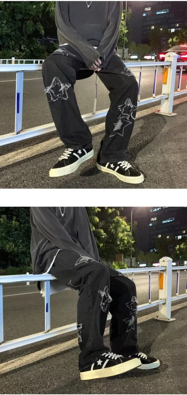 Джинсы Y2K baggy с заплатками CYee
Джинсы Y2K baggy с заплатками CYee