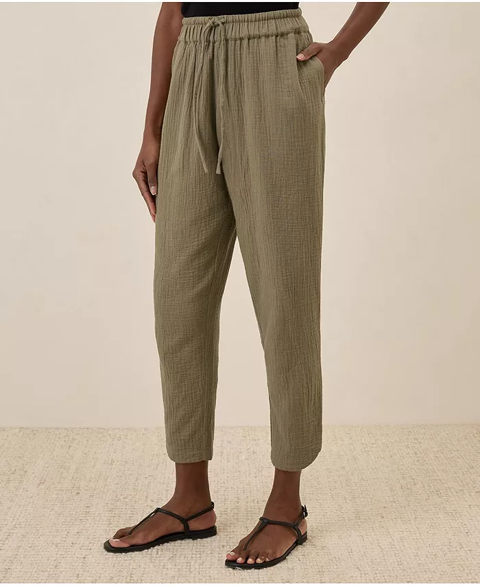 Женские зауженные брюки Coastal Double Gauze из органического хлопка Pact, зеленый
Женские зауженные брюки Coastal Double Gauze из органического хлопка Pact, зеленый