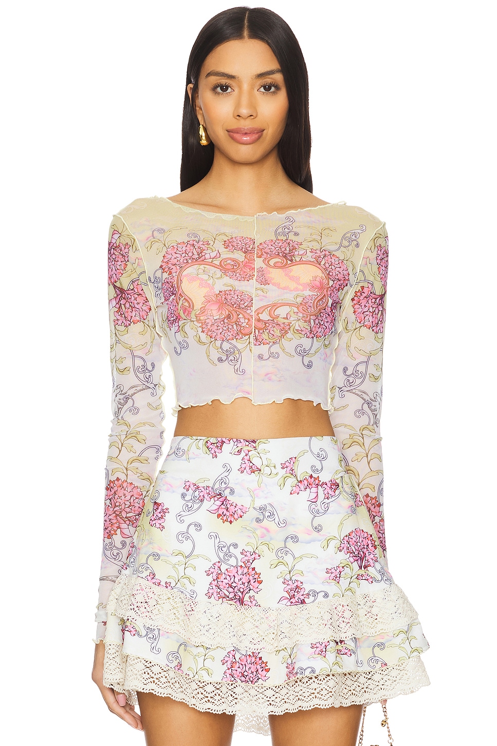 X revolve обрезанная блузка nelly от Agua Bendita, sage multi
X revolve обрезанная блузка nelly от Agua Bendita, sage multi