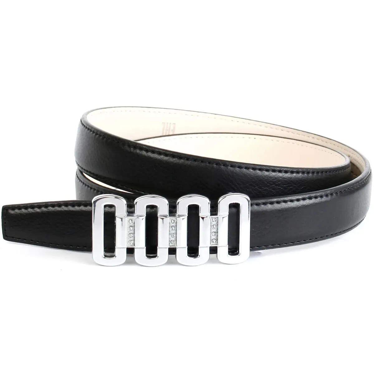 Кожаный ремень Anthoni Crown, застежка украшена стеклянными кристаллами, черный
Кожаный ремень Anthoni Crown, застежка украшена стеклянными кристаллами, черный