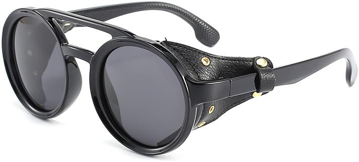 Ретро солнцезащитные очки в легкой оправе с кожаным покрытием, поляризованные, круглые, в стиле стимпанк, для походов и рыбалки, мужские и женские, солнцезащитные очки Generic, 2
Ретро солнцезащитные очки в легкой оправе с кожаным покрытием, поляризованные, круглые, в стиле стимпанк, для походов и рыбалки, мужские и женские, солнцезащитные очки Generic, 2