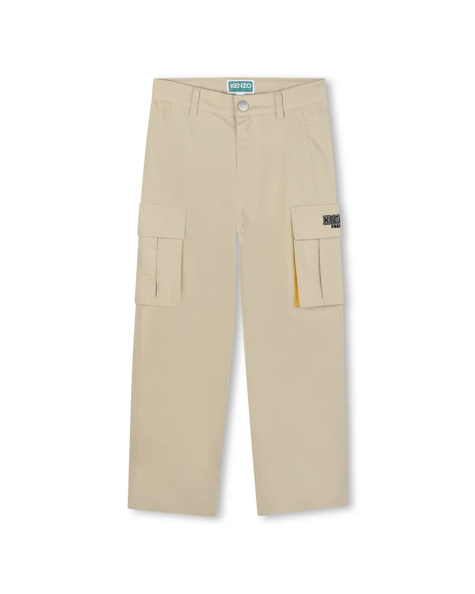 Детские брюки карго естественного цвета из хлопка Kenzo Kids
Детские брюки карго естественного цвета из хлопка Kenzo Kids