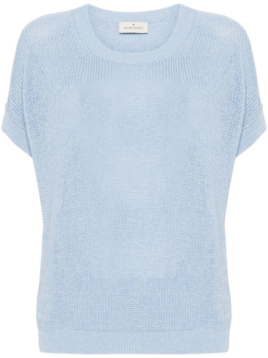 Джемпер рыхлой вязки с эффектом металлик Bruno Manetti, синий
Джемпер рыхлой вязки с эффектом металлик Bruno Manetti, синий