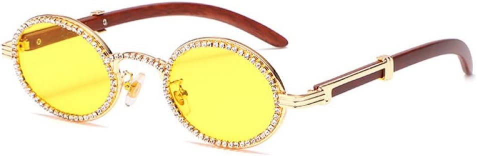 Роскошные солнцезащитные очки в хрустальной оправе для женщин, винтажные, маленькие, овальные, с деревянными дужками, со стразами, мужские, в стиле хип-хоп, круглые generic, Gold Yellow
Роскошные солнцезащитные очки в хрустальной оправе для женщин, винтажные, маленькие, овальные, с деревянными дужками, со стразами, мужские, в стиле хип-хоп, круглые generic, Gold Yellow