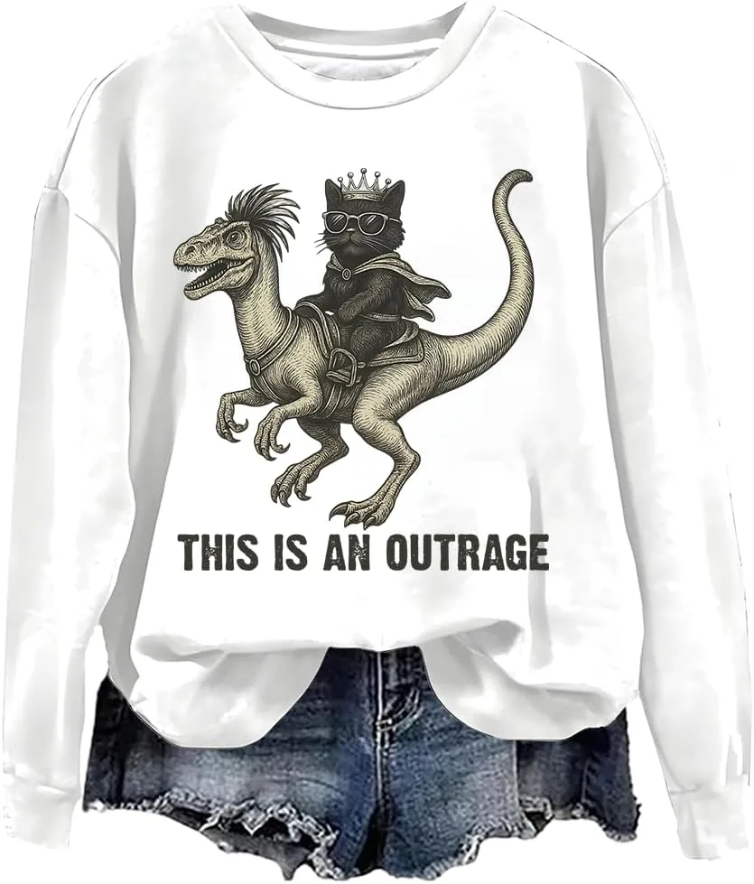 Толстовка This Is An Outrage с принтом: кот на динозавре NACJOM
Толстовка This Is An Outrage с принтом: кот на динозавре NACJOM