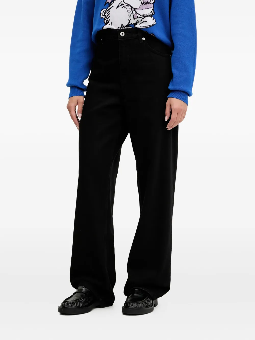 Широкие джинсы с логотипом HUGO, черный
Широкие джинсы с логотипом HUGO, черный