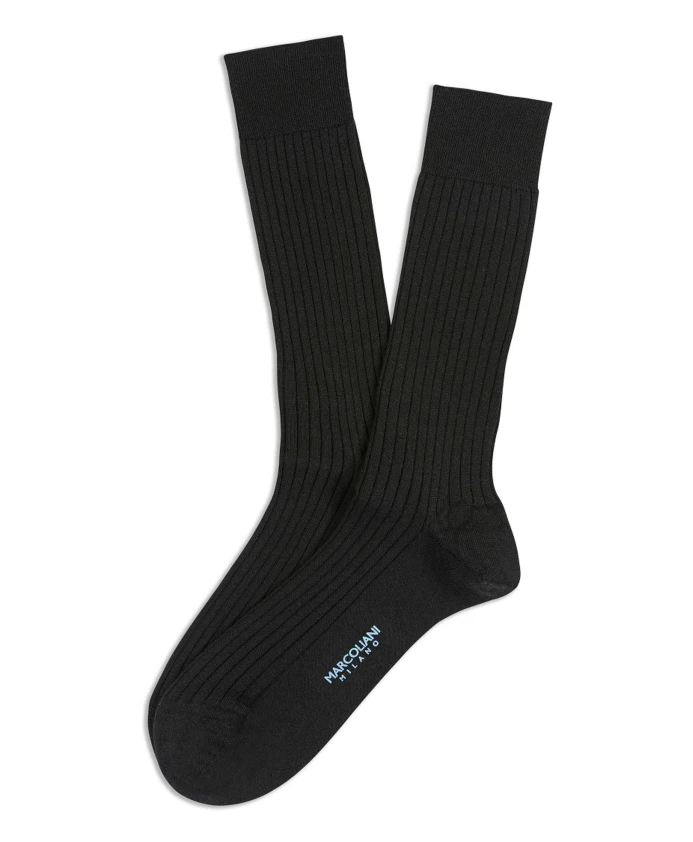 Носки из натуральной шерсти в рубчик Marcoliani, черный
Носки из натуральной шерсти в рубчик Marcoliani, черный