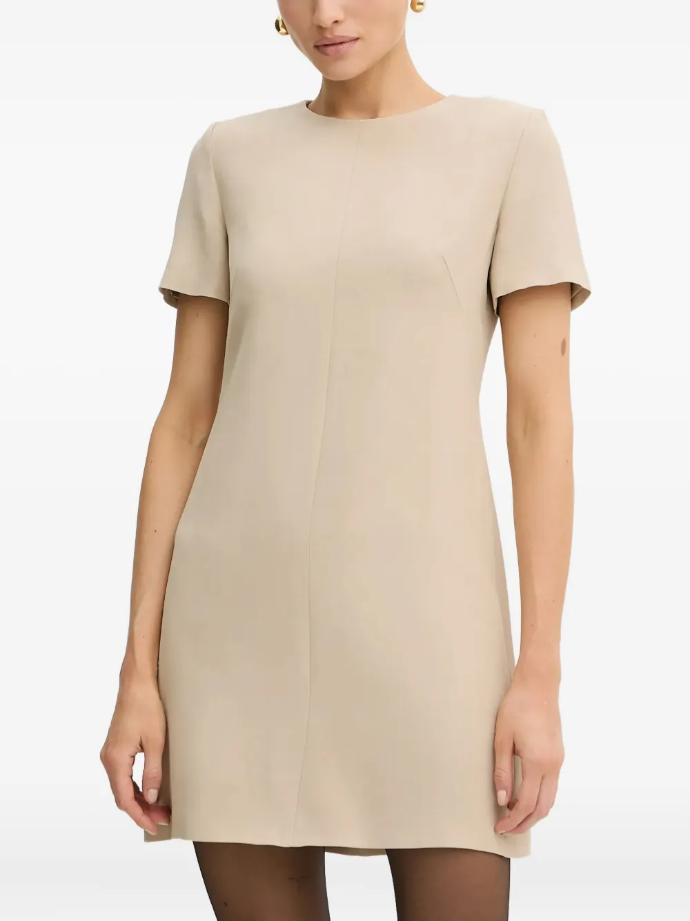 Платье-трапеция длины мини с короткими рукавами BOSS, нейтральный
Платье-трапеция длины мини с короткими рукавами BOSS, нейтральный