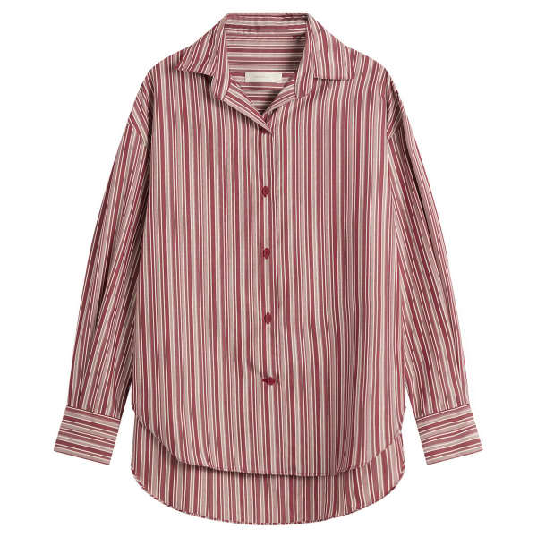 Рубашка в полоску En vau Faithfull The Brand, Burgundy Stripe
Рубашка в полоску En vau Faithfull The Brand, Burgundy Stripe