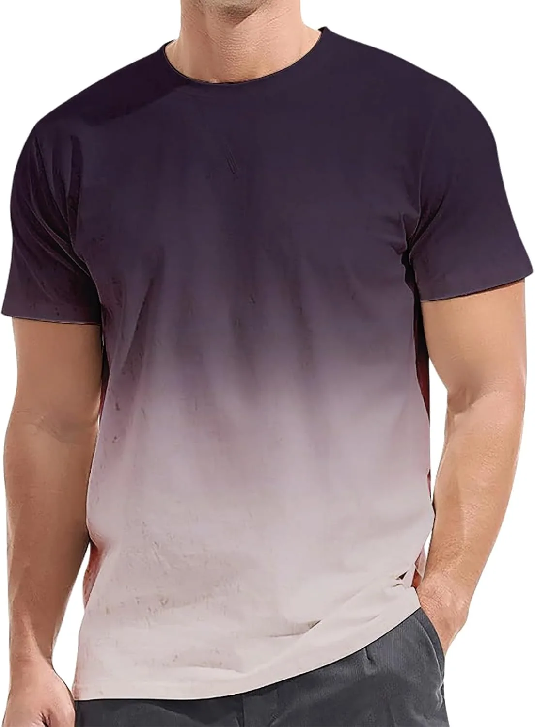 Мужская футболка Casual с градиентом, свободная, для лета
Мужская футболка Casual с градиентом, свободная, для лета