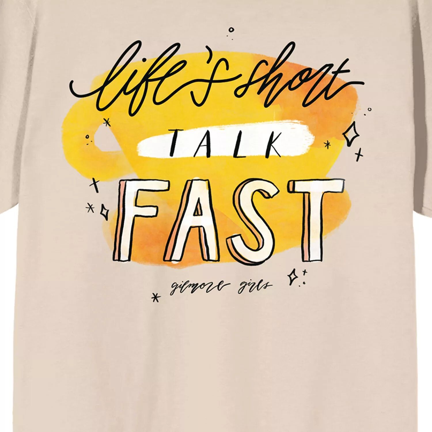 Футболка с рисунком Gilmore Girls для юниоров "Life's Short Talk Fast" Licensed Character
Футболка с рисунком Gilmore Girls для юниоров "Life's Short Talk Fast" Licensed Character