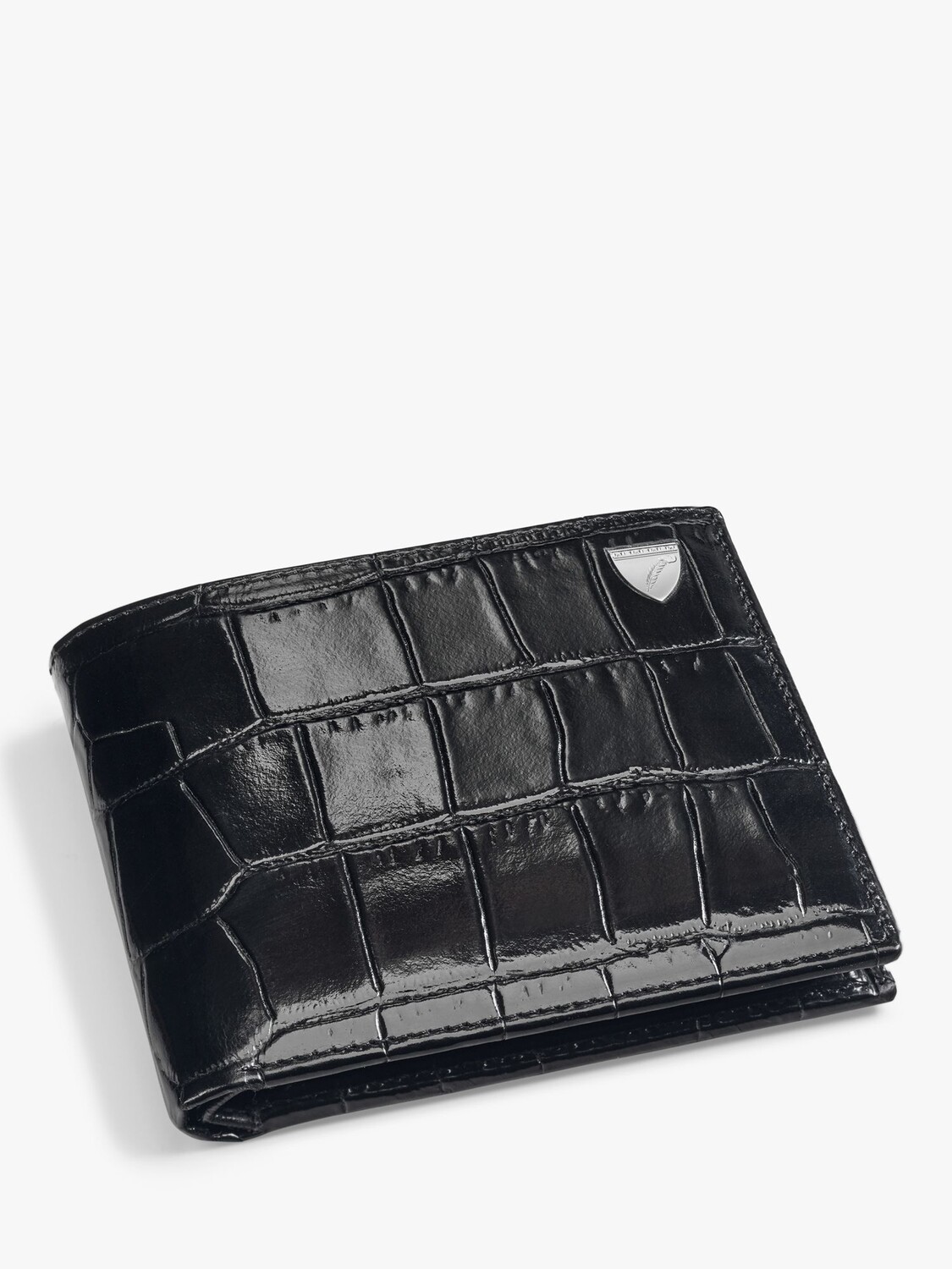 Кошелек для монет из кожи крокодила Aspinal of London Billfold, черный
Кошелек для монет из кожи крокодила Aspinal of London Billfold, черный