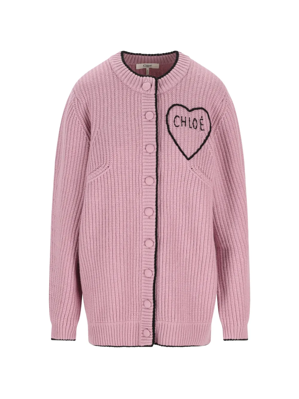 Кардиган в рубчик с сердцем Chloé, розовый
Кардиган в рубчик с сердцем Chloé, розовый