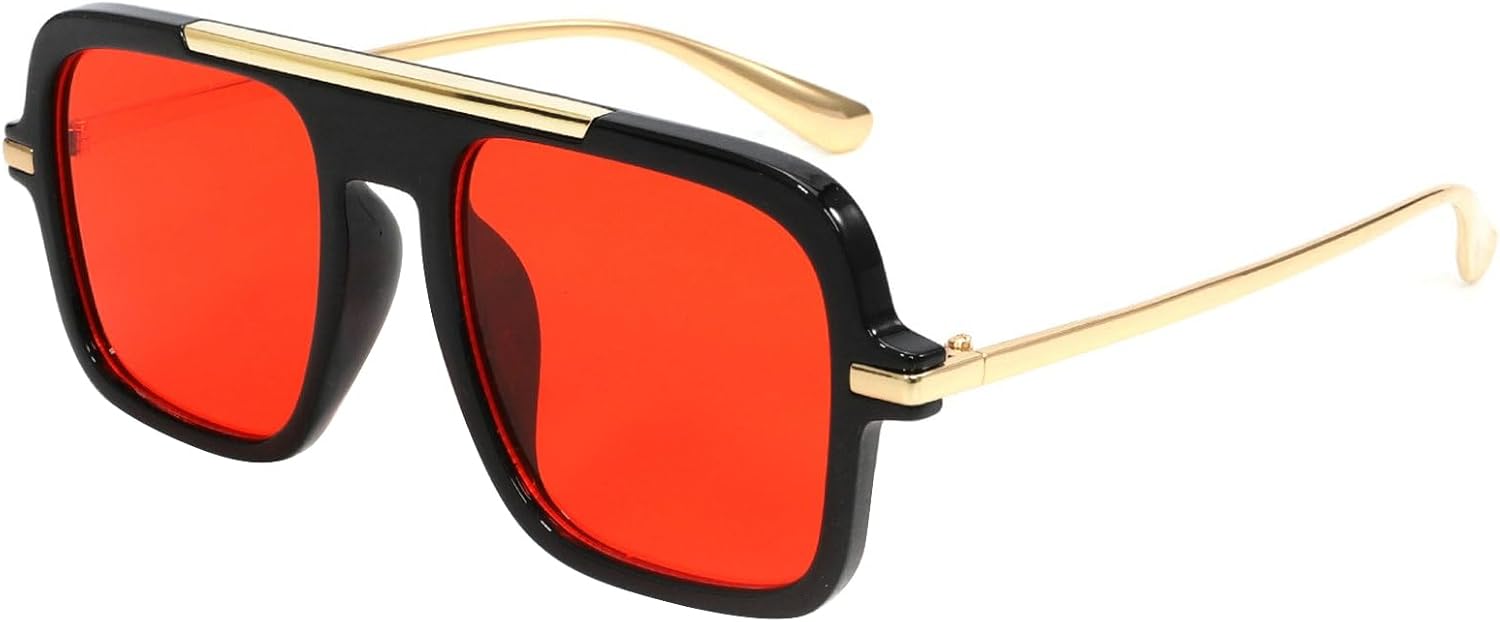 Большие квадратные солнцезащитные очки для женщин и мужчин, большие солнцезащитные очки-щитки с плоской верхней частью, винтажные панк-очки для мужчин, очки для активного отдыха mincl, Black Red
Большие квадратные солнцезащитные очки для женщин и мужчин, большие солнцезащитные очки-щитки с плоской верхней частью, винтажные панк-очки для мужчин, очки для активного отдыха mincl, Black Red