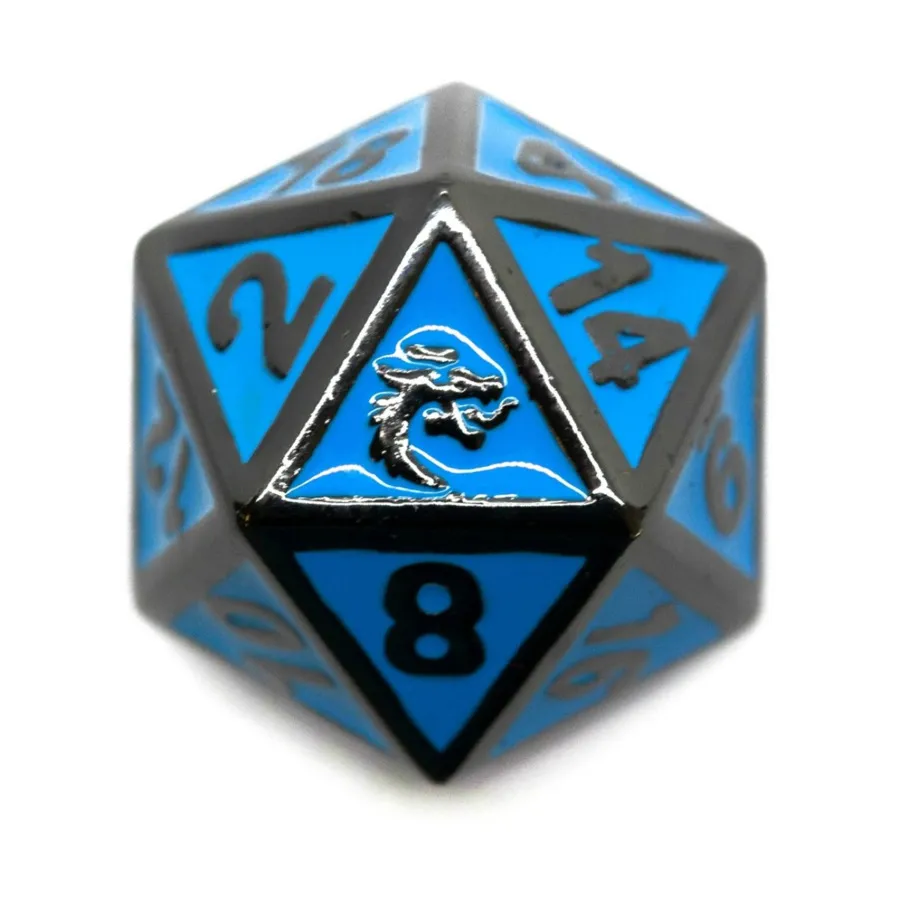 d20 Бирюзовый с черным никелем, Metal Dice - Elven Forged
d20 Бирюзовый с черным никелем, Metal Dice - Elven Forged