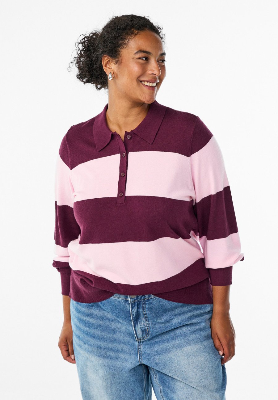 Поло Zizzi Polo shirt, Fig Comb/Bordeaux
Поло Zizzi Polo shirt, Fig Comb/Bordeaux