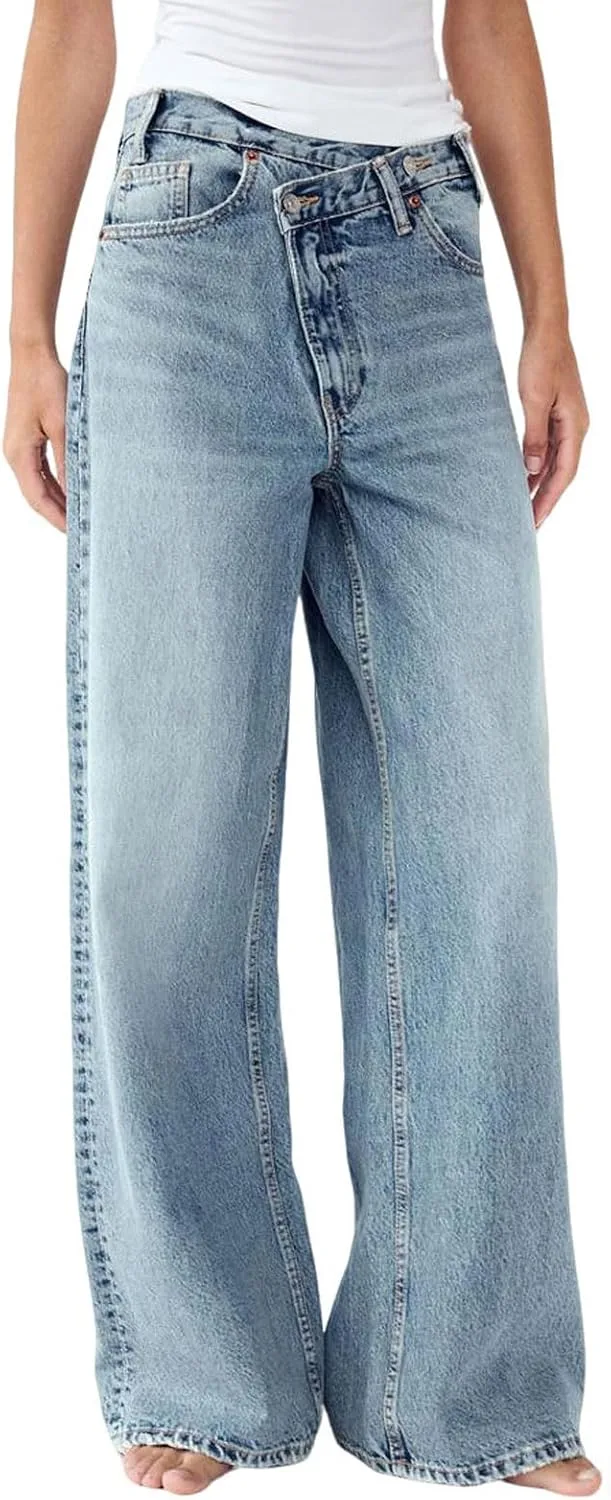 Женские джинсы utcoco с перекрестным поясом и широкими штанинами
Женские джинсы utcoco с перекрестным поясом и широкими штанинами