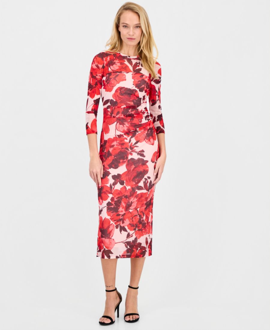 Женское миди-платье с боковыми сборками и рукавами 3/4 Anne Klein, ROSE MIST MULTI
Женское миди-платье с боковыми сборками и рукавами 3/4 Anne Klein, ROSE MIST MULTI