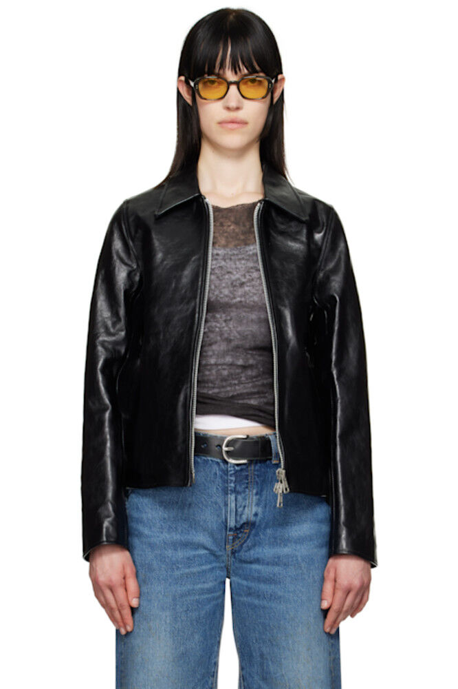 Черная мини-кожаная куртка OUR LEGACY, Черный, Черная мини-кожаная куртка OUR LEGACY
Черная мини-кожаная куртка OUR LEGACY, Черный, Черная мини-кожаная куртка OUR LEGACY