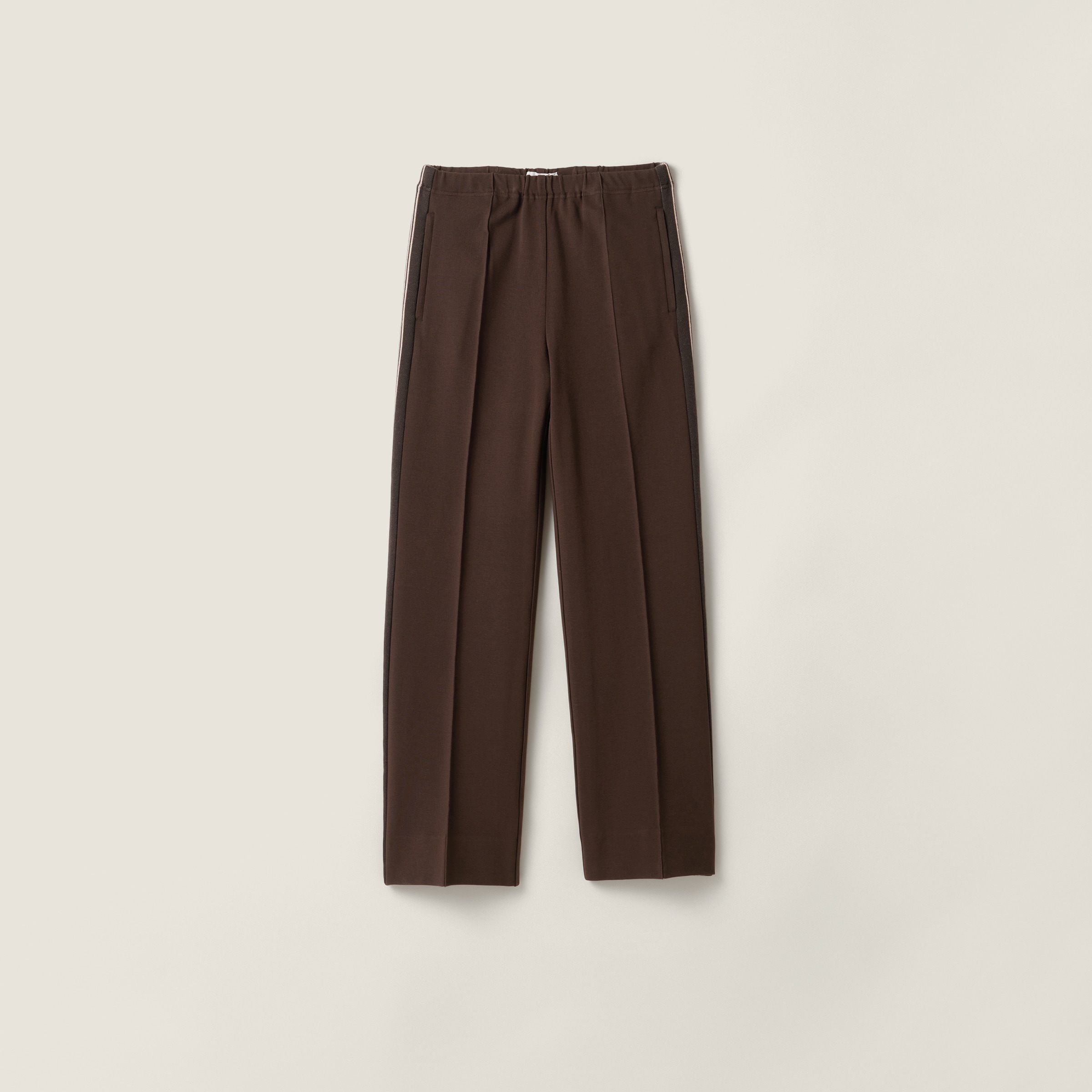 Трикотажные брюки с прошивкой MIU MIU, какао коричневый
Трикотажные брюки с прошивкой MIU MIU, какао коричневый