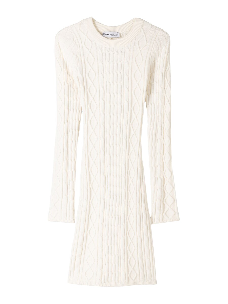 Вязаное платье Bershka, экрю
Вязаное платье Bershka, экрю