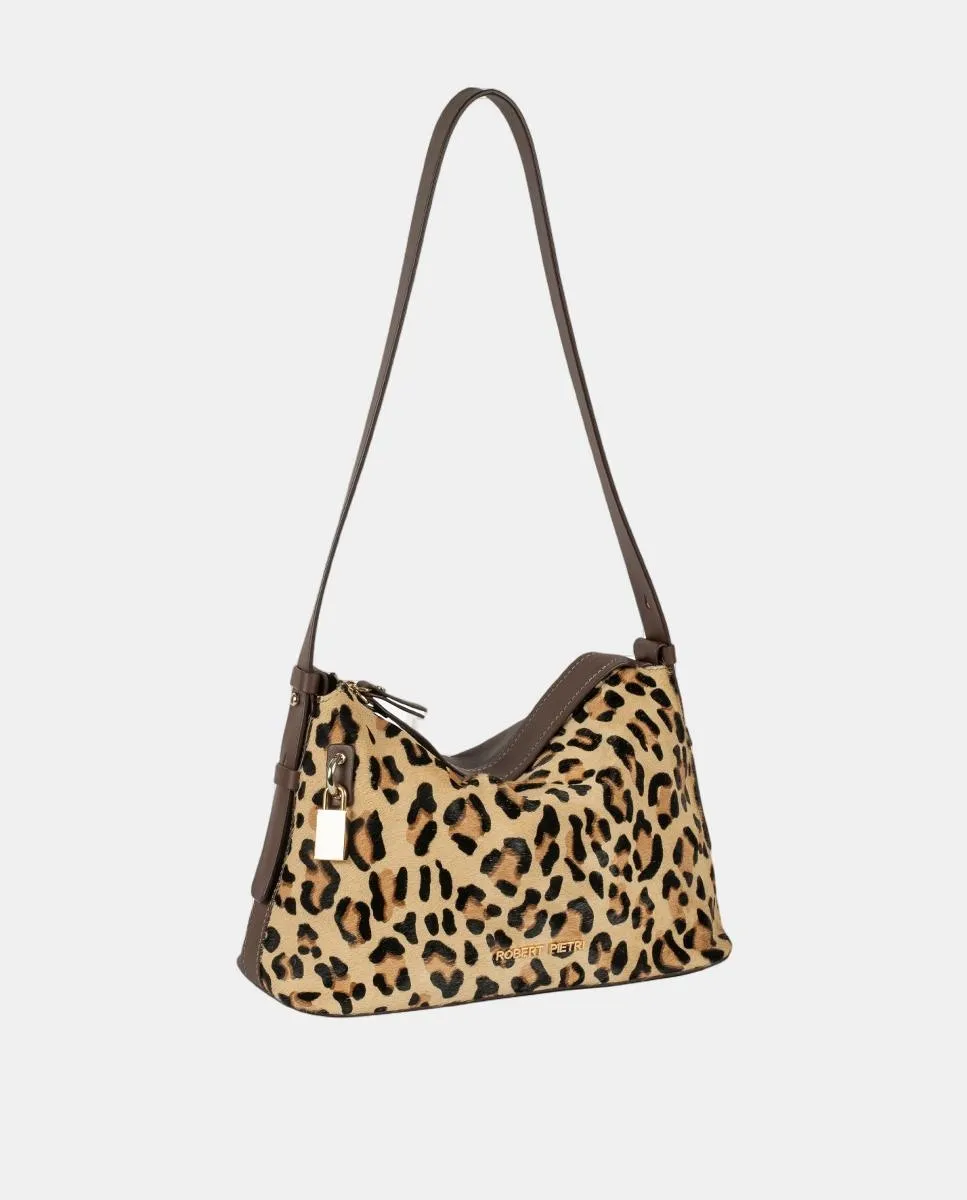 Маленькая кожаная сумка с отделкой из меха Robert Pietri, коричневый
Маленькая кожаная сумка с отделкой из меха Robert Pietri, коричневый