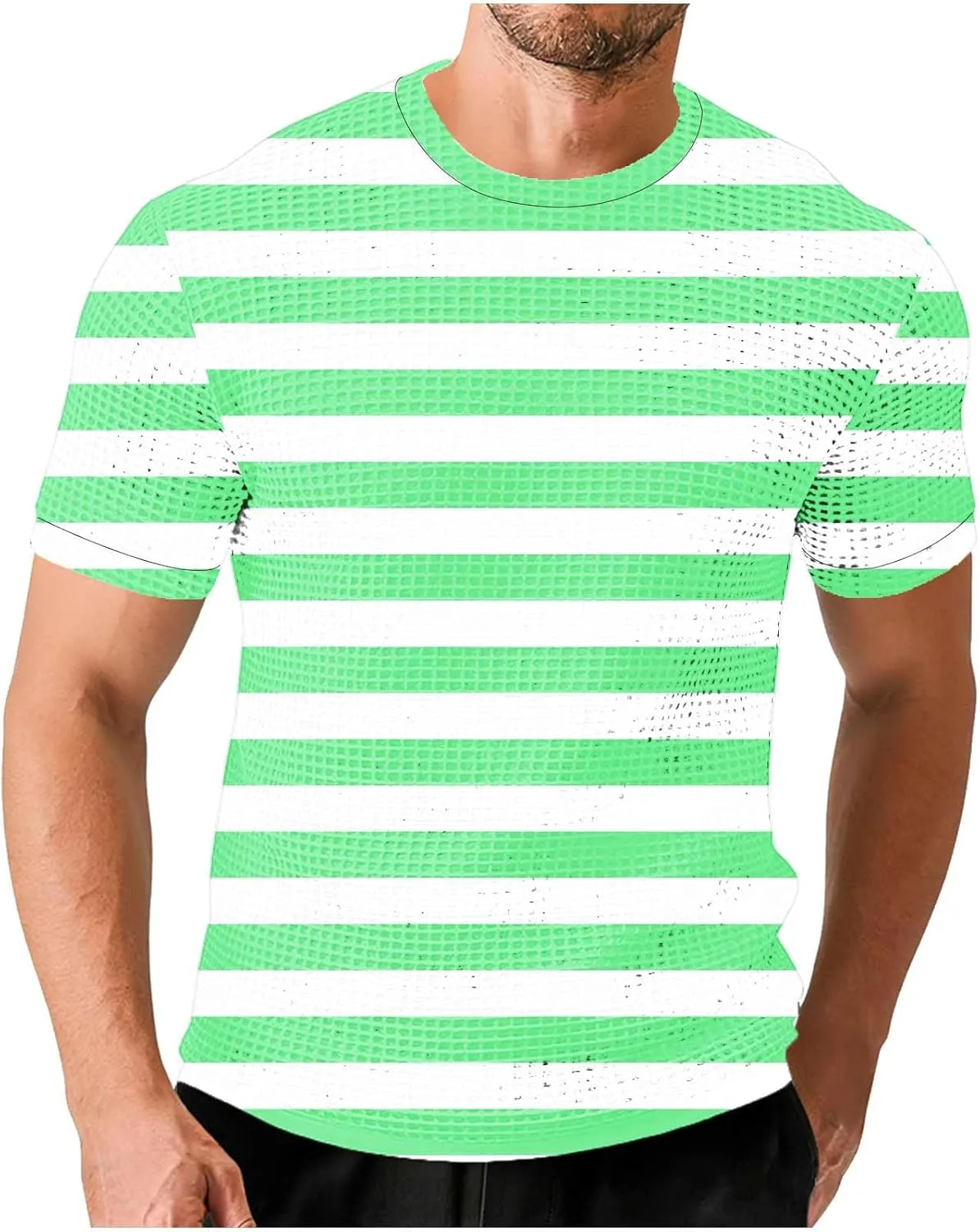 Мужская футболка с полосками и цветными блоками, свободная, с коротким рукавом
Мужская футболка с полосками и цветными блоками, свободная, с коротким рукавом