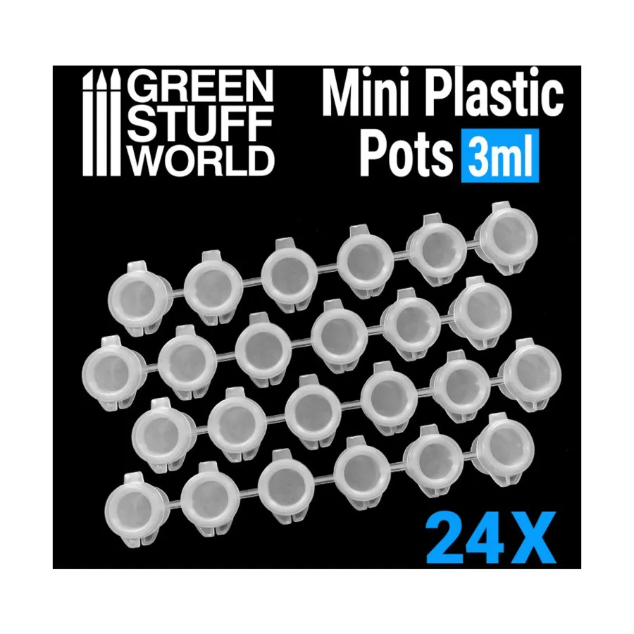 Мини-пластиковые горшки - 3 мл, Accessories - Brush Cleaners, Thinner, & Painting Supplies (Green Stuff World)
Мини-пластиковые горшки - 3 мл, Accessories - Brush Cleaners, Thinner, & Painting Supplies (Green Stuff World)