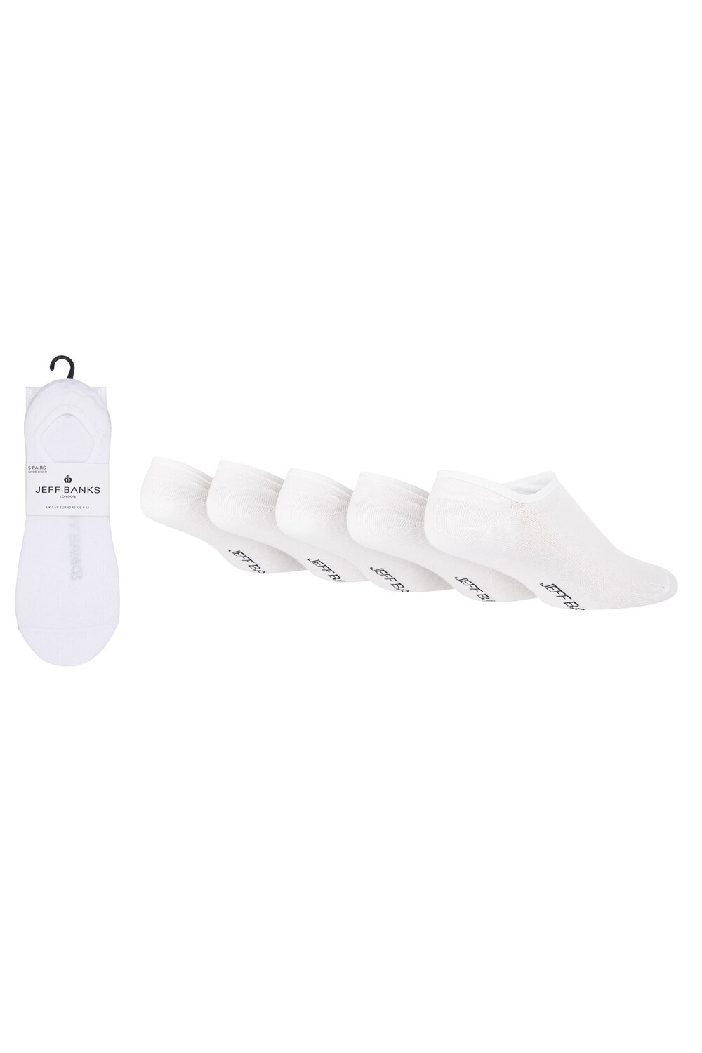 Носки с очень низкой посадкой, 5 упаковок Jeff Banks, белый
Носки с очень низкой посадкой, 5 упаковок Jeff Banks, белый