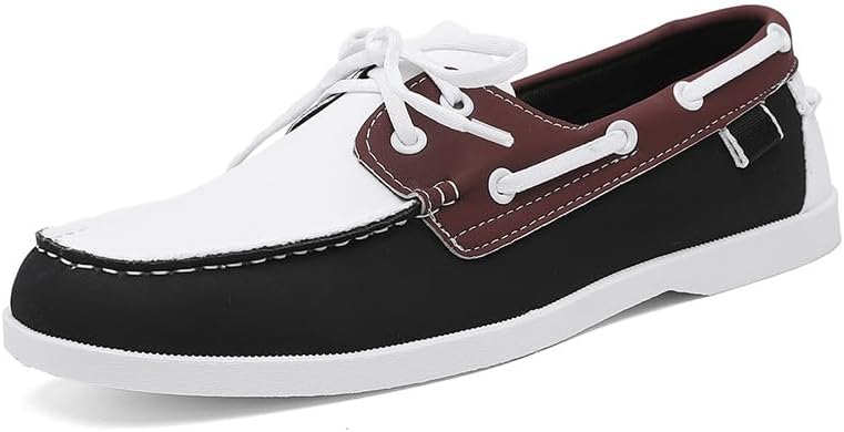 Мужские лоферы - классические повседневные туфли на шнуровке, лодочные туфли с круглым носком, резиновая подошва, верх из ПУ, ретро-стиль для весны/лета/осени Hhhchpm, белый/черный
Мужские лоферы - классические повседневные туфли на шнуровке, лодочные туфли с круглым носком, резиновая подошва, верх из ПУ, ретро-стиль для весны/лета/осени Hhhchpm, белый/черный