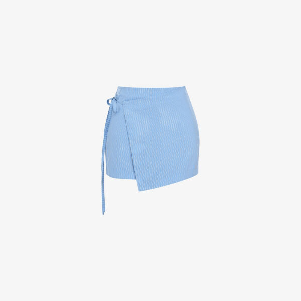 Мини-Юбка из эластичного хлопка в полоску с завязками на талии Mistress Rocks, синий
Мини-Юбка из эластичного хлопка в полоску с завязками на талии Mistress Rocks, синий