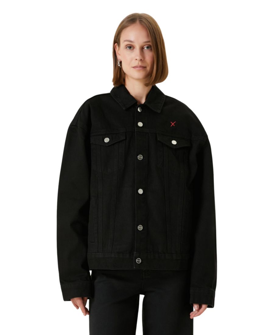 Женская джинсовая куртка с логотипом PCFG, Black
Женская джинсовая куртка с логотипом PCFG, Black