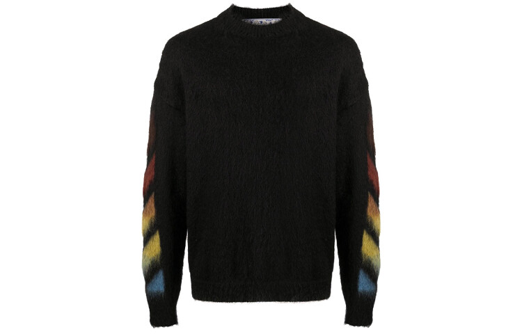 Свитер мужской Off-White с цветным принтом, черный
Свитер мужской Off-White с цветным принтом, черный