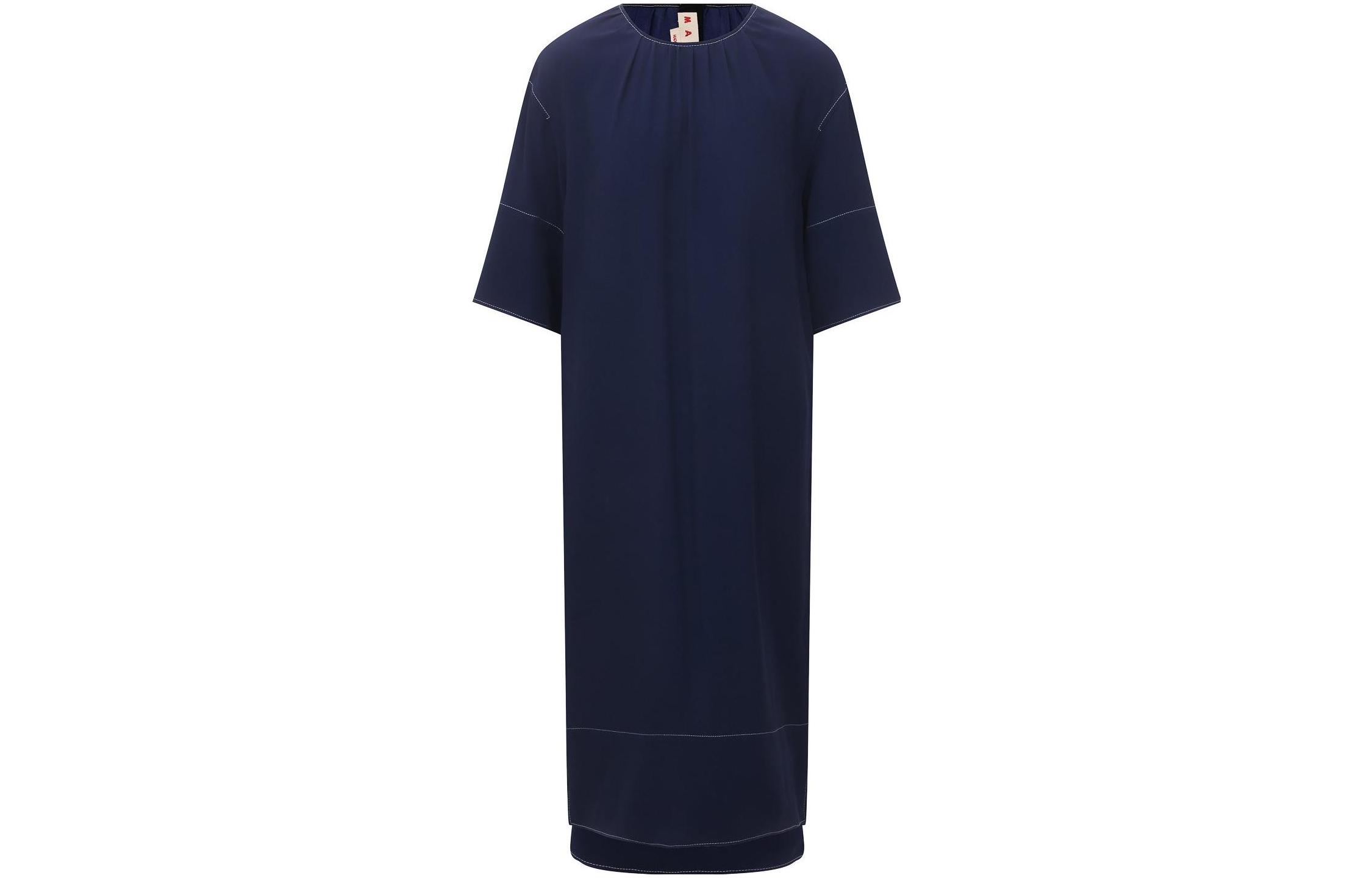 Женское платье с коротким рукавом темно-синее MARNI
Женское платье с коротким рукавом темно-синее MARNI