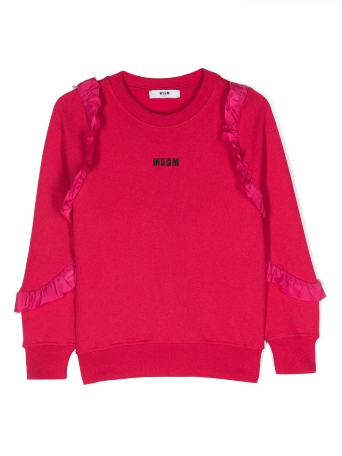 MSGM Kids толстовка с оборками и логотипом, розовый 
MSGM Kids толстовка с оборками и логотипом, розовый