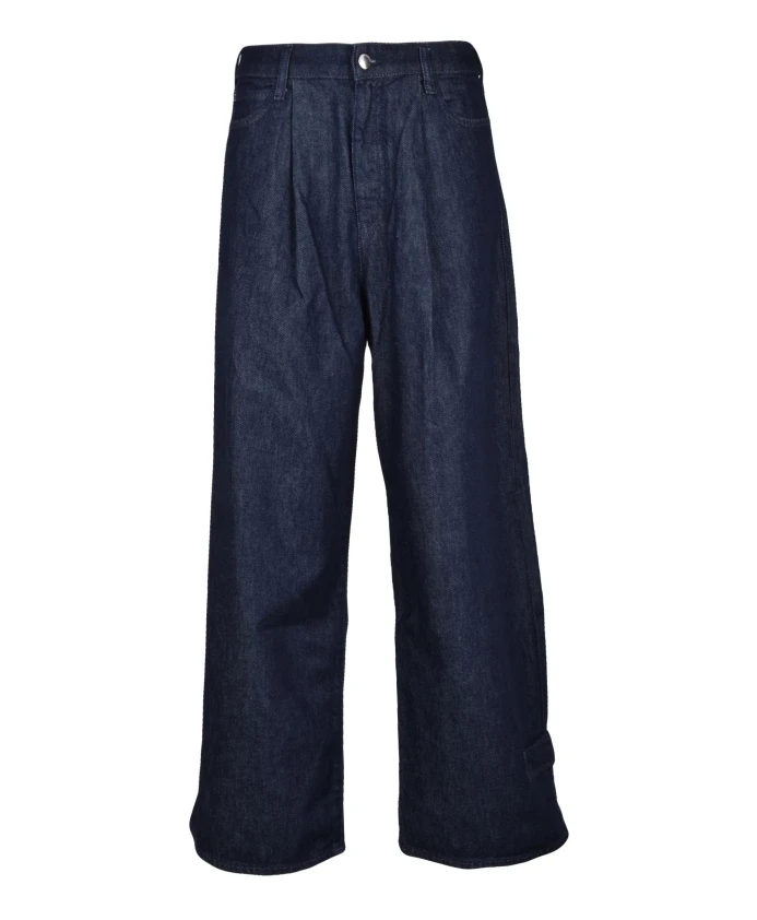 Иконичные джинсы с высокой талией и широкими штанинами Emporio Armani, синий
Иконичные джинсы с высокой талией и широкими штанинами Emporio Armani, синий